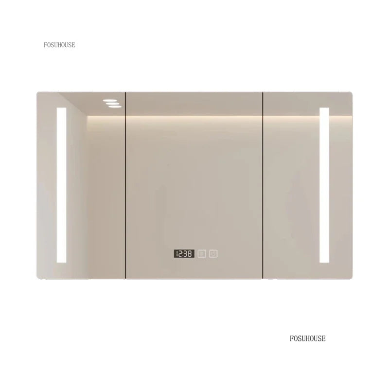 Bathroom Wall Mounted Mirror Cabinet Modern Smart Bathroom Cabinets with Mirror Creative Bathroom Storage Cabinet Home Furniture