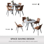 Round Dining Table Set, Mid Century Modern Small Round Dining Table Set, Saving Space