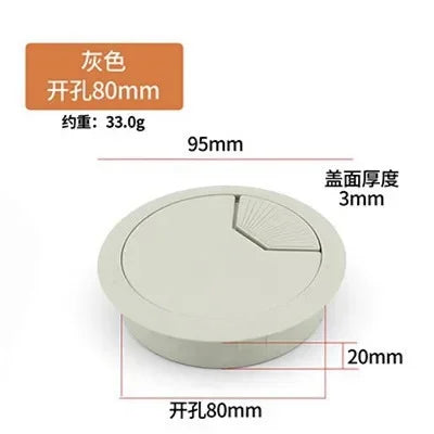Dual Usb 50 53 60 80mm Wire Hole Cover Round Home Office Table Outlet Port Line Box Computer Desk Cord Grommet Cable Organizer