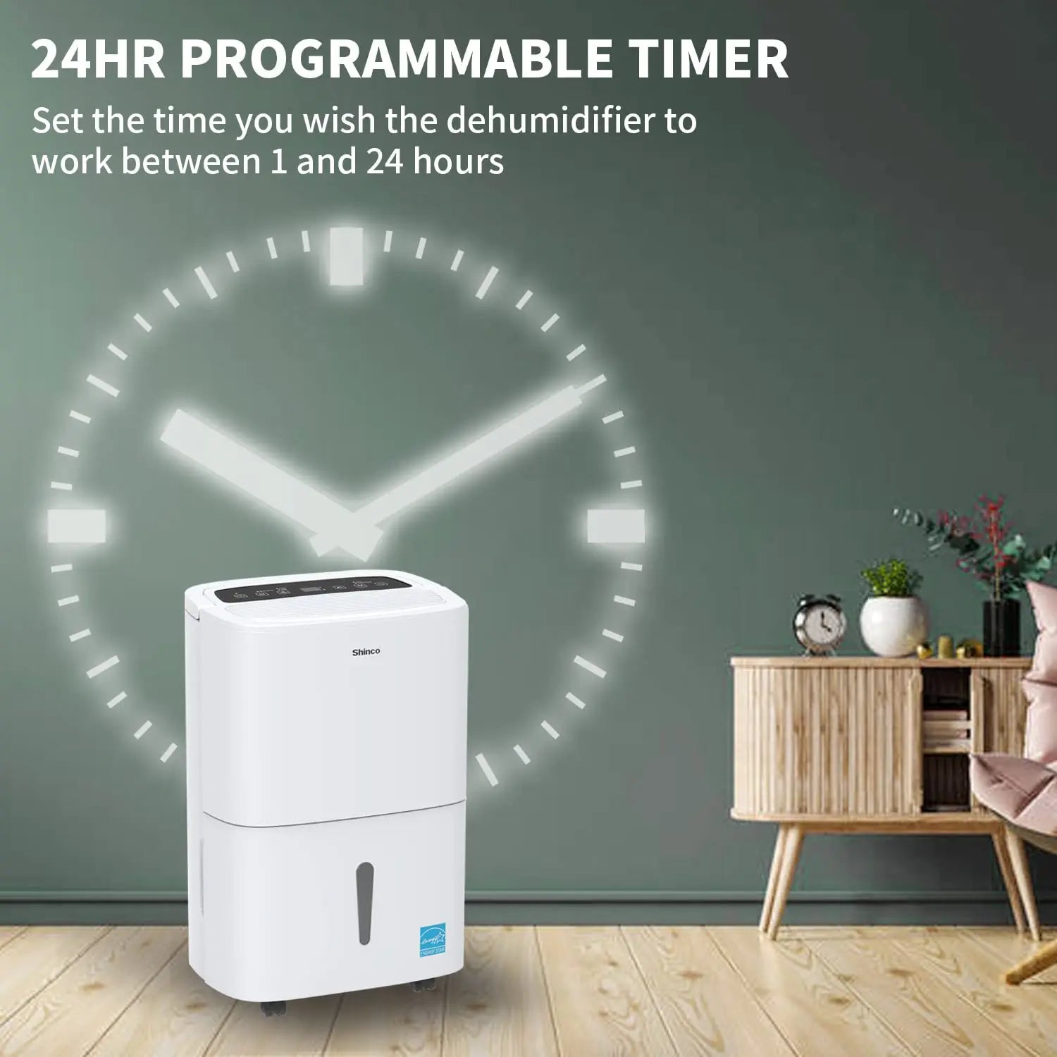 Shinco 150 Pints Energy Star Dehumidifier with WIFI for Large Spaces u