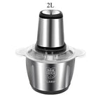 Electric Meat Grinder Stainless Steel Food Processor Chopper Kitchen Utensils Vegetable and Fruit Chopper Household Grinder