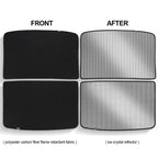 2Pcs Car Glass Roof Sunshade Front Rear Open Sunroof Windshield Shade Net UV Protection Interior Cover For Tesla Model 3 Y