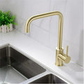 DQOK Black Kitchen Faucets Stainless Steel Kitchen Mixer Single Handle Single Hole Kitchen Faucet Brushed Nickle Mixer Sink Tap