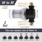 1/2'' 3/4'' 1'' Garden Hose Filter Brass Coupling Joint Agricultural Irrigation Tubing Prefilter Impurities 10-200 Mesh Strainer