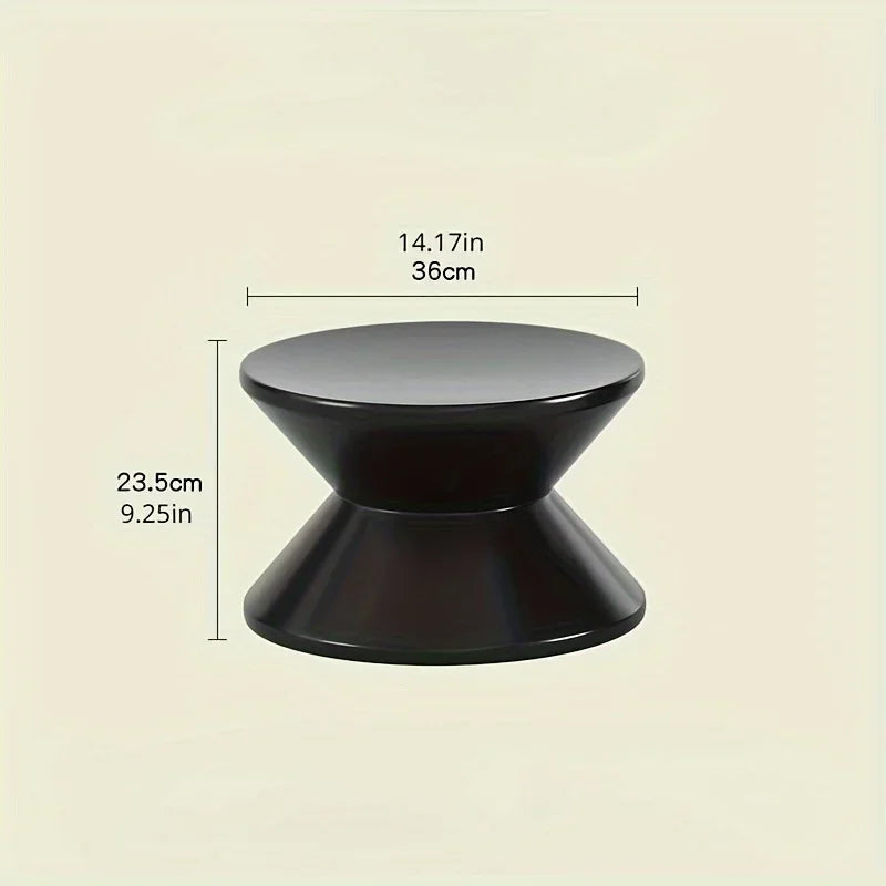 Chic Shoe Changing Stool, Elegant Hourglass Shaped Round Stool Perfect for Living Room & Bedroom - Available in White/Black