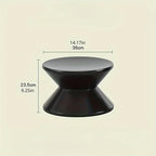 Chic Shoe Changing Stool, Elegant Hourglass Shaped Round Stool Perfect for Living Room & Bedroom - Available in White/Black