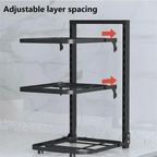 2/3/4 Layers Kitchen Storage Rack Stainless Steel Adjustable Shelf Floor Cabinet Table Corner Pot Rack Kitchen Storage Supplies