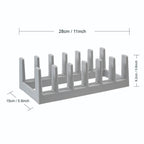 Kitchen Cabinet Organizer for Food Contanier Lid, Large Lid Holder with 6 Dividers for Pantry Organizers and Storage, Home Drawe