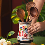 Ceramic Chopsticks Barrel Household Ceramic Drain Chopsticks Storage Jars Knives and Forks Spoons Kitchen Cutlery Organizer 2025