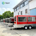 Food Carts and Food Trailer Trucks with Full Kitchens Gas Chicken Grills and Rotating Restaurant Equipment