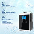 11 Plates Platinum Coating Alkaline Water Ionizer Machine Household PH