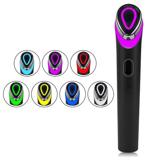 Booster Pro Led Facial Light Therapy 7 Colors Eye Beauty Wand Red Light Eye Massager for Skincare & Blue Rejuvenation Tool