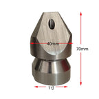 Washing Machine Accessories Mine Dredging Sewer Water Mouse Nozzle High-Pressure Nozzle Small Puncture Stainless Steel Dredging