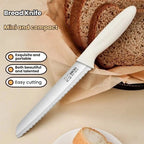 Kitchen bread knife with serrated edge, sandwich and toast slicing knife, stainless steel baking tool for cooking accessories