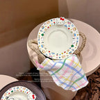 Hellokitty Cartoon Kawaii Ceramic Tableware Household Rice Bowls Sand Bowls Household Vegetable Dishes Complete Set of Tableware