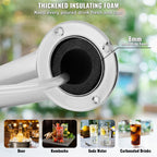 VEVOR Kegerator Tower Kit Single Tap Beer Conversion Kit Stainless Steel Keg Beer Tower Dispenser Dual Gauge W21.8 Regulator