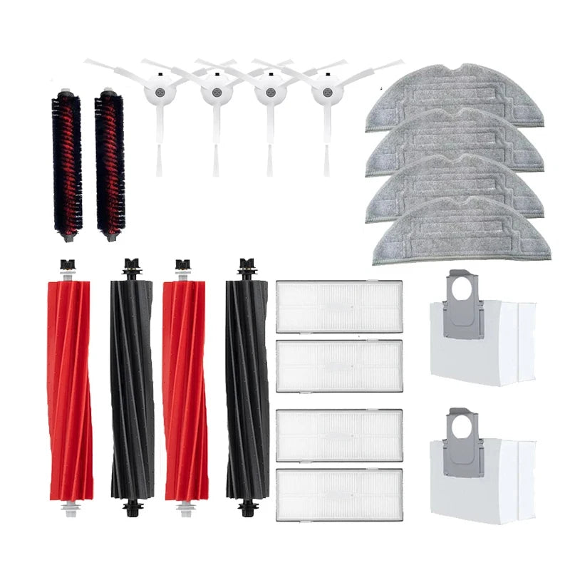 For Roborock S8 Pro Ultra Robot Vacuum Spare Parts Main Side Brushes Mop Cloths HEPA Filters Dust Bags Accessories