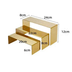 Purse Display Stand 3pc/set Stainless Steel Risers Display Stand,  Risers for Display Perfume Handbag Shoe Display Holder Stands