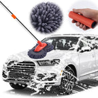 Foam Wash Brush Double Brush Head Stretching Handle Car Mop Long Handl