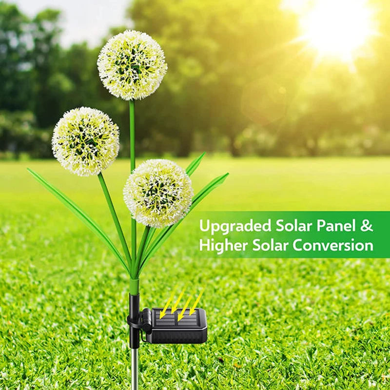Solar LED Dandelion Lights Outdoor Waterproof LED Lamps dandelions solar garden light Backyard Lawn Landscape Decoration