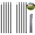 Telescopic Tent Pole 2 Sets Adjustable Aluminium Alloy Rods for Trailor Backpacking Hiking Camping Awning Shelter Canopy