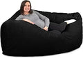 Corner Bean Bag Chair, Oversize Bean Bag Chair for Adults, Comfy Chair Bean Bag Couch Lounge Sofa Loveseat Furniture | Burgundy