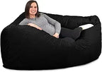 Corner Bean Bag Chair, Oversize Bean Bag Chair for Adults, Comfy Chair Bean Bag Couch Lounge Sofa Loveseat Furniture | Burgundy