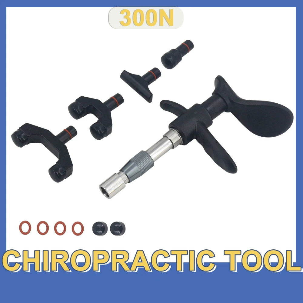 Chiropractic Adjusting Tool Manual Activation Therapy Spine Correction Tool 4 Heads Chiropractic Gun Spinal Adjustment New