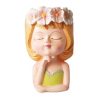 Face Planters Pots Tabletop Decorative Decor Flower Vase Statue Fairy Flowerpot for Cafe Kitchen Drawing Room Bedroom Office