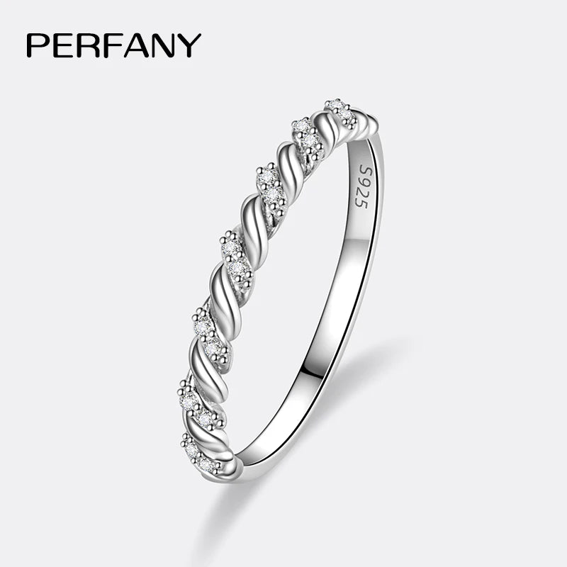 Moissanite Wedding Ring for Women - 925 Sterling Silver Twisted Design GRA Lab Diamond Jewelry | AlluCanFind