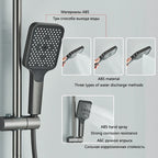 4 Piano Button Function Smart Digital Display LED Cold Hot Shower Faucet with 3 Modes Handshower 2 Modes Booster Spray Gun