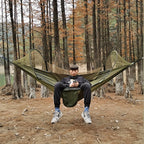 1pc 260x140cm Quick Deploy Nylon Hammock with Built In Mosquito Net Anti Rollover Perfect for Outdoor Camping Automatic mosquito