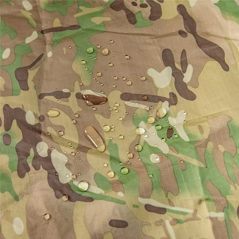 Man Military Impermeable Zipper Camo Raincoat Waterproof Rain Coat Men Raincoat Women Awning Tent Rain Motorcycle Rain Poncho