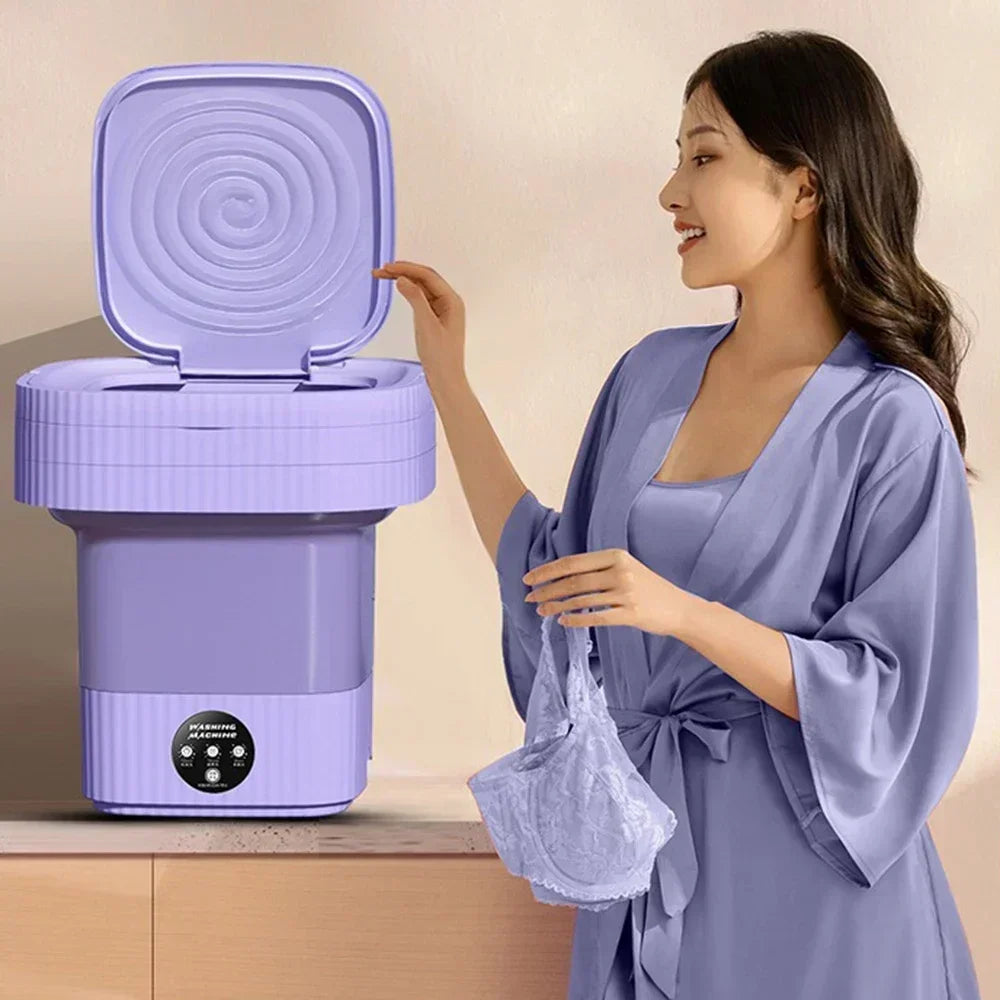 11L Blue light Portable Washing Machine Underwear with Dryer Bucket So