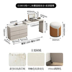 Minimalist bedroom dresser, storage cabinet, retractable bedside chest of drawers, dressing table, folding mirror