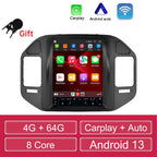 For Mitsubishi Pajero V60 V68 V73 1999-2006 Tesla style Screen Android 13 Carplay Car Radio Multimedia Player Navigation Auto