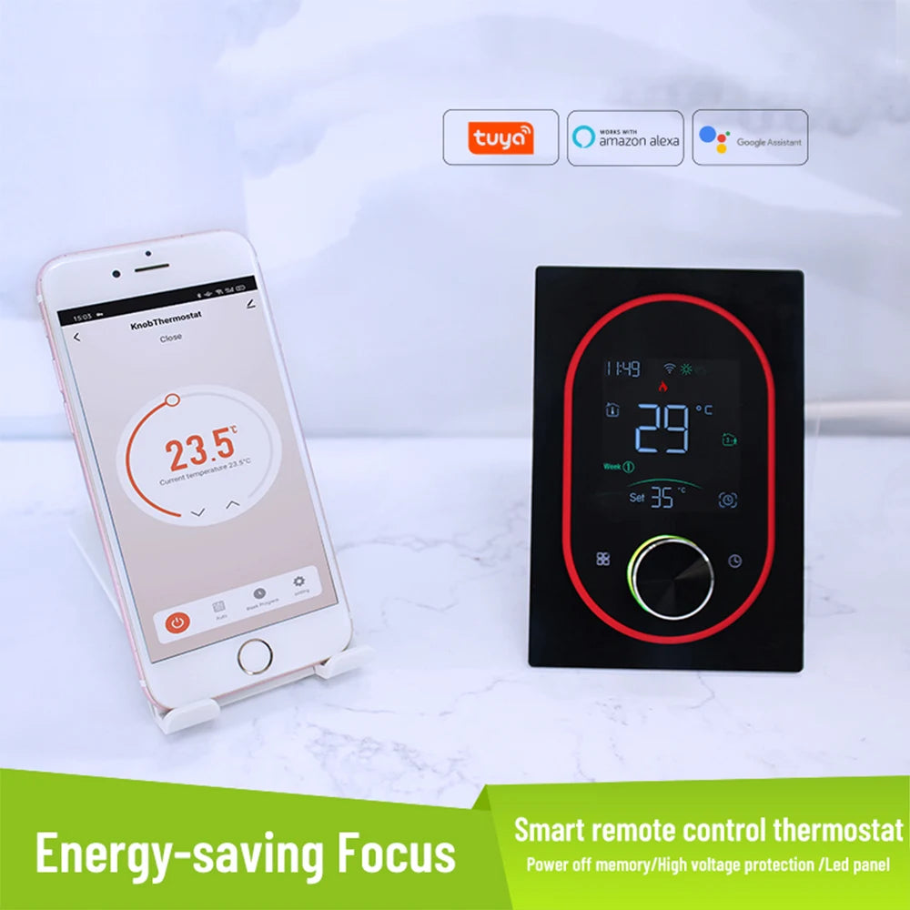 Tuya 5A/16A House Smart WiFi Thermostat Water Electric Heating Gas Boiler Floor Heating  Touch Screen Temperature Controller