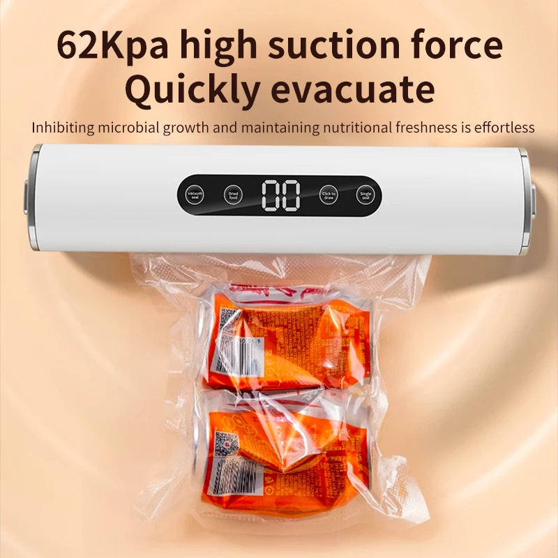 Professional Vacuum Sealer for Food Vacuumor for Products Kitchen Sealing Machine Cuisine Packaging Plastic Bag Sealant