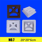 Cement Brick Mold Plastic Decorative Wall Window Mould Antique Garden Building Ornament Concrete Hollow Cement Brick Molding 1Pc
