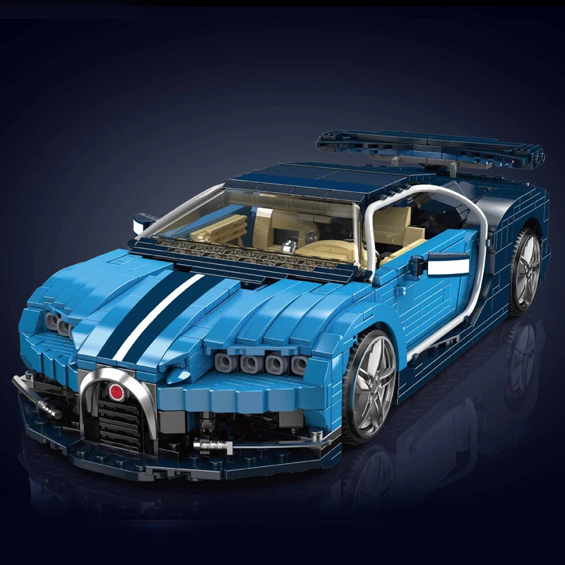 Mould King 10111 Technical MOC Blue Sport Racing Car Building Block Set - Kids Christmas Gift | AlluCanFind