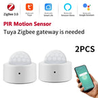 Tuya Zigbee PIR Motion Sensor & Light Detector Infrared Smart Sensor Wireless Home Alarm System Works with Alexa Smart Life App