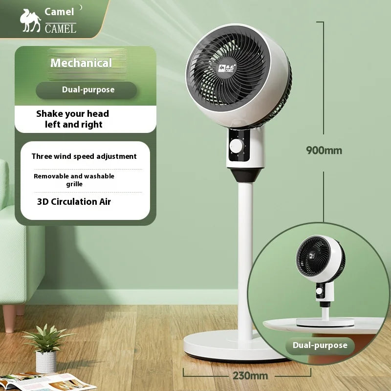 Circulation Quiet Powerful Floor Fan with Remote Control Adjustable He