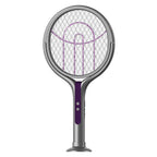 Rotating Head Bug Zapper Racket Rechargeable Electric Fly Swatter Fly Killer and Mosquito Trap Lamp for Indoor Outdoor