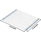 Garden Furniture-Over The Sink Dish Drying Rack, Roll Up Dish Drying Rack Kitchen Dish Rack Stainless Steel Sink Drying Rack,