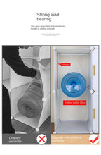 Household Folding Wardrobe Simplicity Dustproof Storage Locke Closet Plastic Collapsible Clothes Cabinets Home Bedroom Furniture