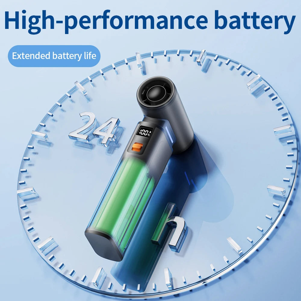 TINSOL Powerful Turbo Fan 130,000RPM Brushless Jet Vacuum Cleaner Blower for Computer/Keyboard/Car Cleaning 8000mAH Air Duster