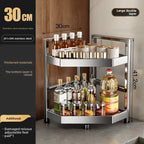 Stainless Steel Kitchen Waterproof Cabinets Storage Rack Multi-functional Table Top Seasoning Chopsticks Multilayer Storage