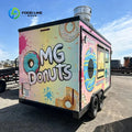 Custom Commercial Mobile Food Cart Trailer with  Kitchen Layout Stainless Steel Food Truck for Street Vending and Event Catering