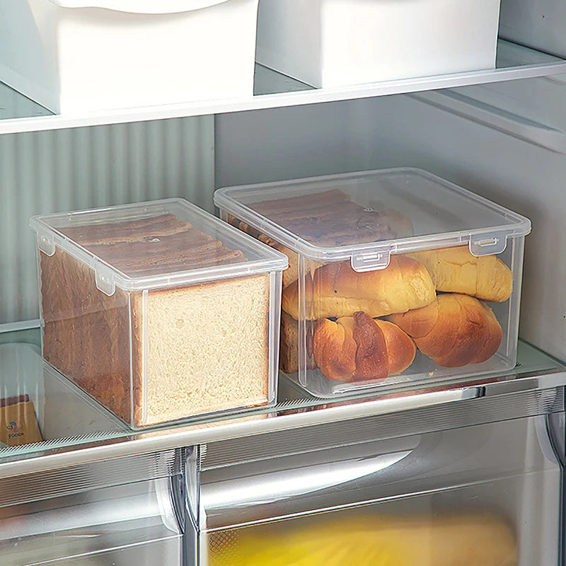 Cake Containers Airtight Box Refrigerator Clear Kitchen Bread Container Storage Box Kitchen Dispenser Bread Boxes Baking Bread