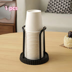 Kitchen Paper Cup Holder Disposables Cups Picker Multifunctional Desktop Cup Storage Rack Household Coffee Cup Holder for Home